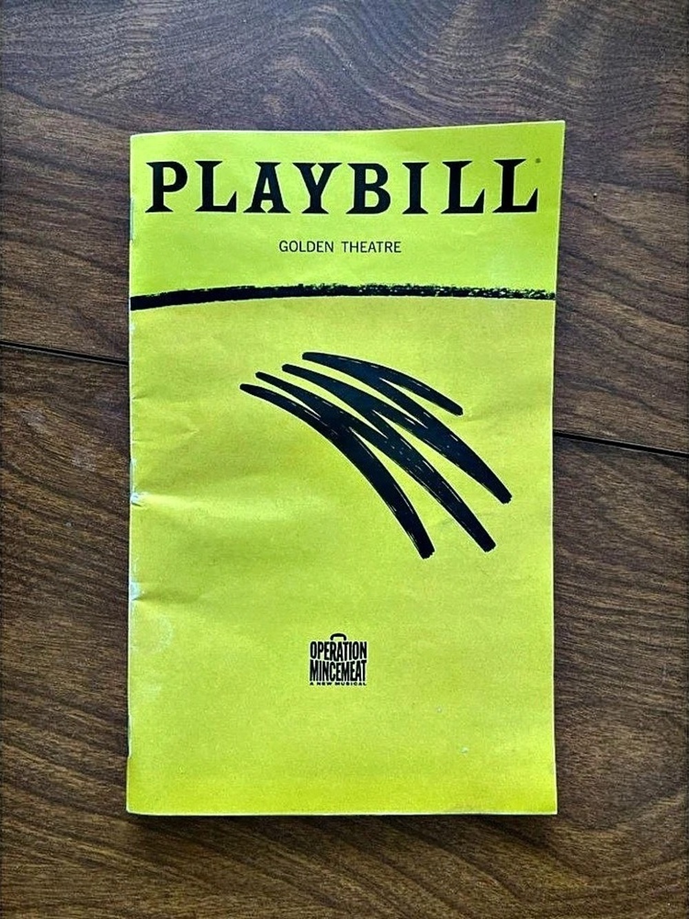 Playbill Operation Mincemeat Broadway Golden Theatre September 2026